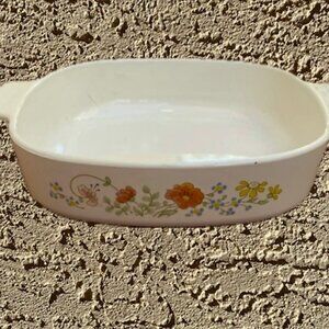 Vintage Corning Ware A-8-B Wildflower Casserole Dish 1.4 Liter